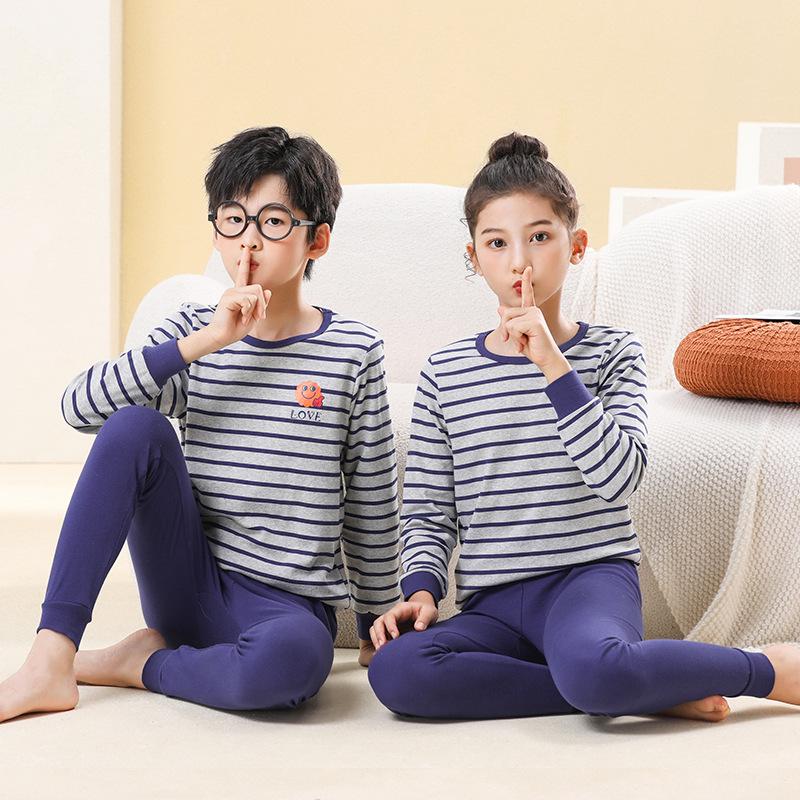 Children's Pure Cotton Autumn/Winter Set - Boys & Girls Junior High - Underwear & Trousers