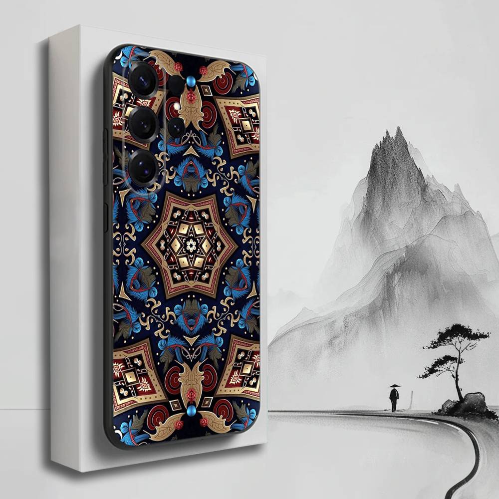 

Colorful Mandala Pattern Phone Case For Samsung S25,S24,S23,S22,S21,S20,S10,Ultra,Plus,Lite,FE,Soft Silicone Black Cover Samsung S25