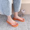 Women Summer Flip Flop Slippers Antiskid Bathroom Bathing Beach Beach Plywood Summer Cool Slippers Non-slip Breathable Fashion