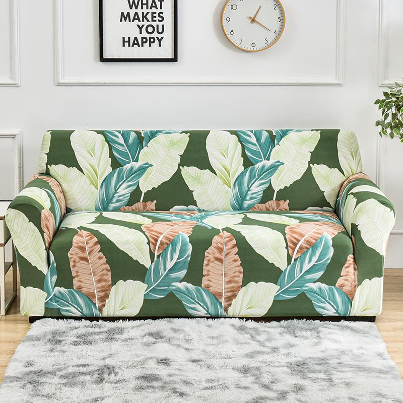 Floral Printing Elastic Slipcovers Stretch Sofa Covers For Living Room Corner Couch Cover Sectional Armchair Cover 1/2/3/4 Seat