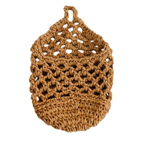 Storage Basket with Handle Wall Hanging Plant Baskets Hand-Woven Cotton Rope Planters for Fruits Plants