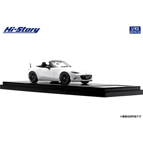 Hi Story 1/43 Scale Mazda Roadster S Special Package (2022) Snowflake White Pearl Mica Finished Product