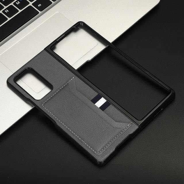 

Легкий кожаный складной чехол с защитой от падения для Samsung Galaxy Z Fold 4 5g Fold3 Fold4 Fold2 Fold 3 2 Zfold4, матовый чехол for Samsung Z Fold 3 темно серый