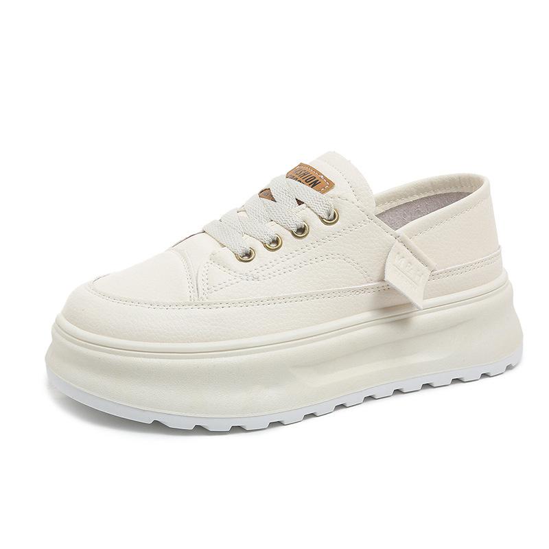 Fashion thick-soled heightening little white shoes for women's 2025 spring new versatile soft-soled comfortable two-wear sports and leisure board sho