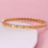 European Geometric Honeycomb Open Women's Stainless Steel Bracelet with Inlaid Rhinestones