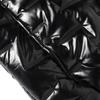 Autumn and Winter Men's Cotton Coat Hooded Jacket with Shiny Surface Personalized Warm Jacket Outdoor Sports Warm Cotton Coat