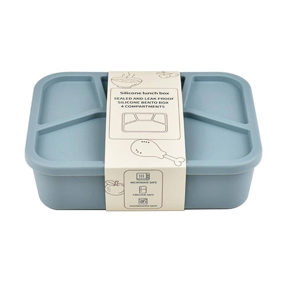 

4 Compartments Divided Lunch Box Leak-proof Food Storage Box Easy To Clean Meal Box Picnic