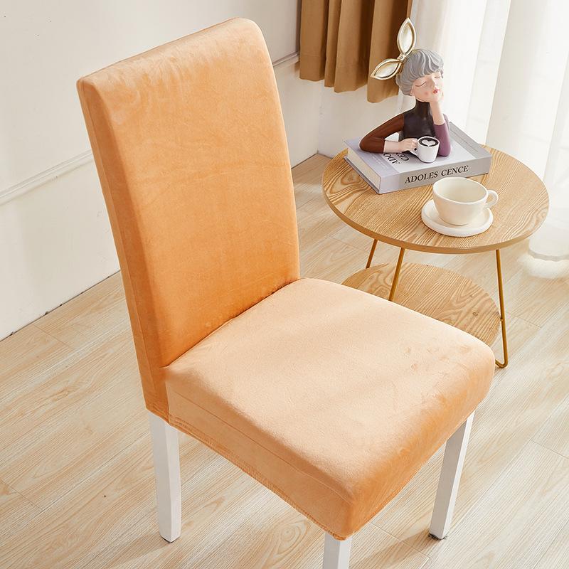 

Флисовый чехол для стула, простая эластичная спинка, интегрированная утолщенная универсальная подушка для сиденья обеденного стола, защитный чехол для дома [45-65cm]