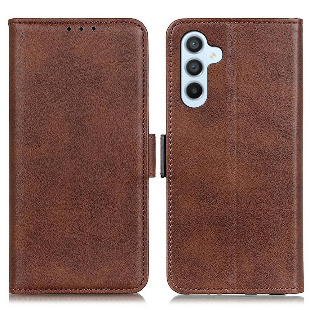 For Samsung Galaxy S26+ Case Stand Cowhide Texture PU Leather Phone Cover
