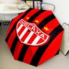 1PC Football Crest Heartbeat Printed Umbrella Folding umbrella, automatic umbrella 8-Frame for Travel, camping Fan gifts Christmas Gifts