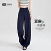 Women's High Waist Wide Leg Pants Straight Leg Linen Tencel Trousers Summer Thin Loose Draped Lazy Commute Suit Pants