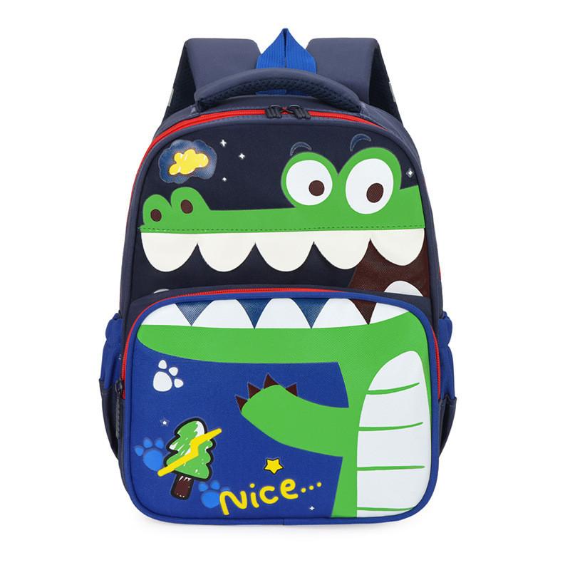 Stylish Modern Cool Cartoon Crocodile Backpack For Boys And Girls With Large Capacity