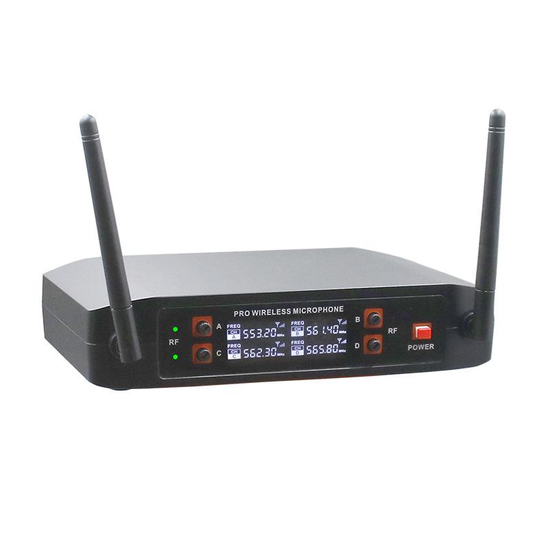 T66 UHF Wireless One-to-Four Karaoke Stage Performance Microphone.