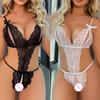 Hollow Bodysuilt Hot Sexy Lingerie Open Bra Spaghetti Strap Sleepwear Crotchless Women Naughty Underwear Floral Vintage Bustiers
