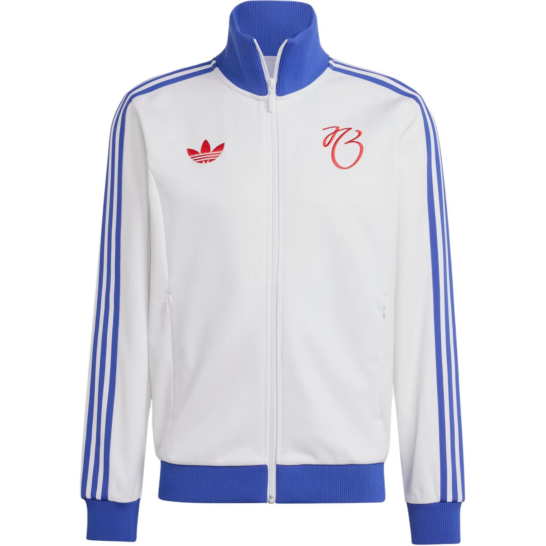 adidas Jude Bellingham Track Jacket Asia Sizing White Blue Men s IM7913 XS