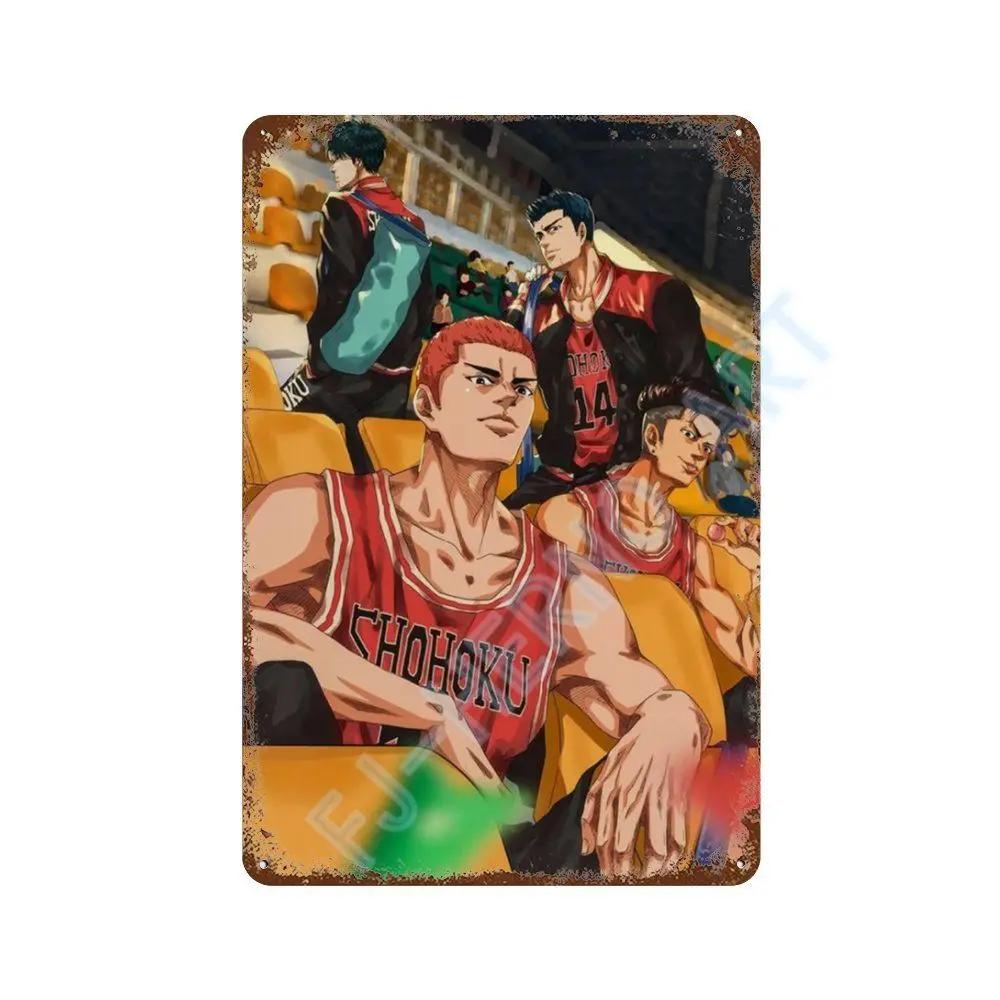 Japanese Anime Slam Dunk Metal Tin Sign Plaque Retro Poster Corridor Room Home Decor Murals Decorative Plates Wall Art Gift