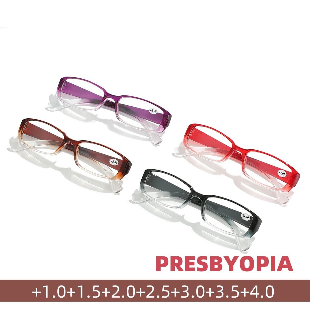 

Fashion New Transparent Gradient Square Presbyopia Glasses High-definition Reading Glasses for Men Women +1.0+1.5+2.0+2.5+3.0+3.5+4.0