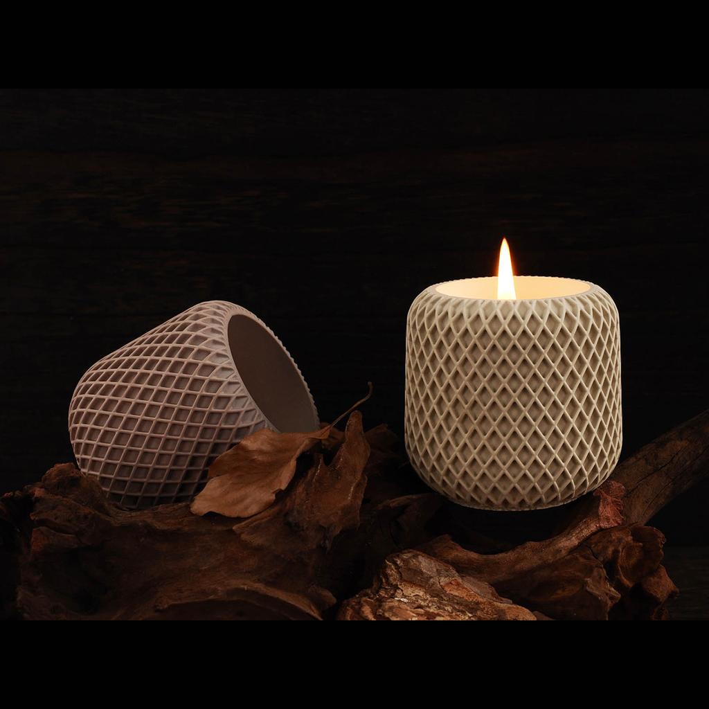 Unregelmäßiges Gitter Aufbewahrungsbox Form Ornamente Glas Flaschen Gips Beton Formen DIY Kerze Tasse Form Blumentopf Silikon Harz