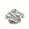 Favor~Kinder Retro Koreanischer Stil Hemdjacke: Trendiges Frühjahr 2025 Oberteil für Jungen & Mädchen