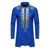 Men's Muslim Robe Jubba Thobe Muslim Dress Middle Eastern Costume Muslim Print Robe Blue Black Red White
