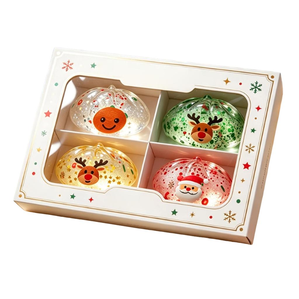 Christmas Transparent Glitter Toy, Pumpkin Slow Stress Toy for Kids