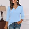 3/4 Ärmskjortor För Kvinnor T-shirts Blusar Casual Plus Size Baskläder Pullover
