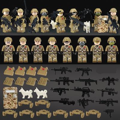 8 Teile/satz SWAT Stadt Polizei Armee Mini Figuren Soldat Serie mit Zubehör Bausteine Minifiguren Kinder Diy Bildung Ziegel Spielzeug Junge geschenk