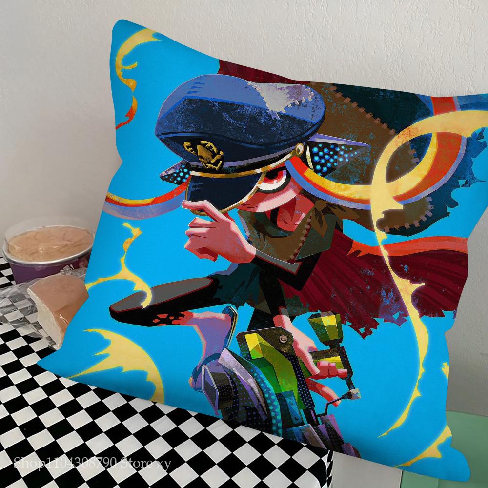 

Игра S-Splatoons 3 Наволочка Квадратная Подушка Спальня Диван Досуг Комфортная Подушка Автомобиль Гостиная Украшение Дома 16x16Inch