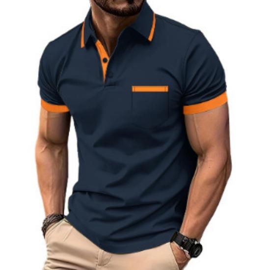 Pánské polo tričko s krátkým rukávem 3D digitální tisk Business Casual knoflíkové polo tričko