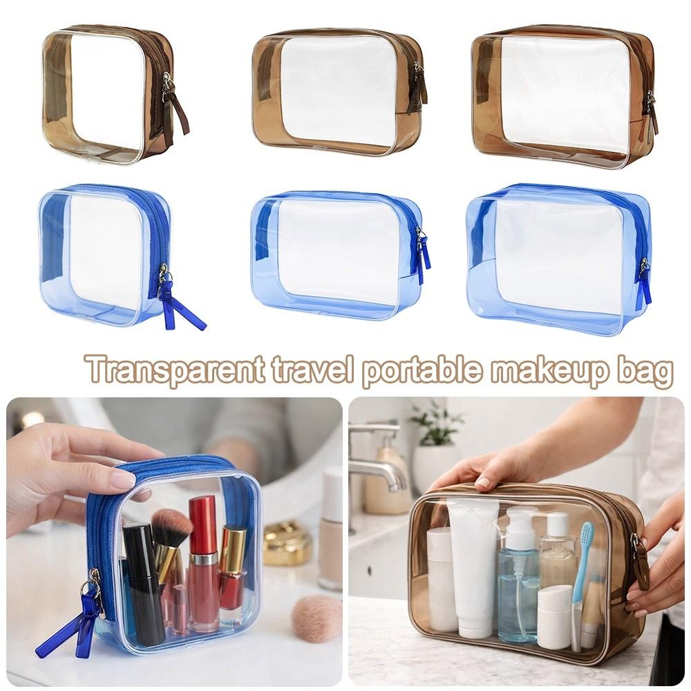 Multipurpose PVC Transparent Cosmetic Bag Waterproof Storage Storage Bag Large Capacity Makeup Beauty Case for Women & Men