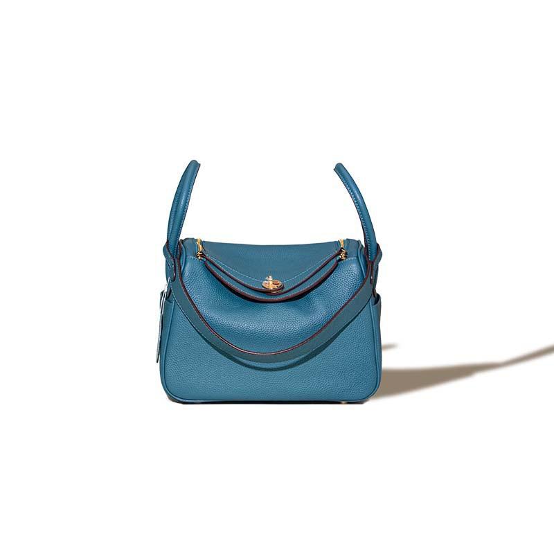 2025 Geantă nouă din piele naturală pentru femei, piele strat superior, geantă Lindy mică, Lindy la modă, versatilă, de mână, pe un umăr, crossbody