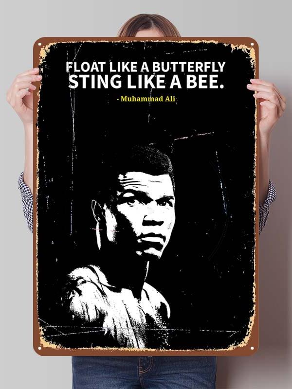 Muhammad Ali Bokser Metalowe Plakaty Dekoracyjne do Dekoracji Pokoju Niestandardowe Bokserskie Metalowe Tabliczki Cyny do Dekoracji Ściennej Retro Dom Mężczyźni