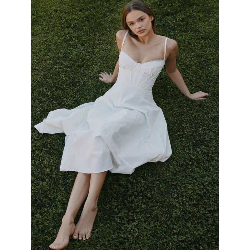 Xingyue Mail House Same Style French Style Fresh Gentle Lace First Love Sweet Elegant Waist Hugging Sling Dress