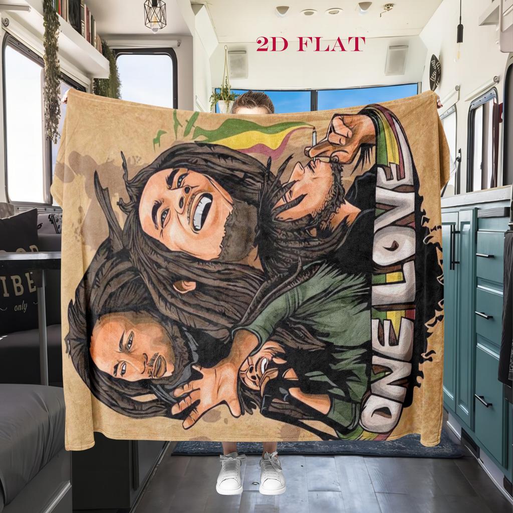Vibrant Peace Love Harmony Blanket Soft and Comfortable Home Decor Outdoor Plush Blanket Christmas Gifts Air Conditioning Blanket