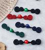 5 Pair Cheongsam Buttons Jade Beads Gourd Disc Buttons Handwoven Cloth Buttons Tang Clothing Decorative Accessories