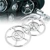 1 Set Motorcycle Skull Speaker Trim Cover for Electra Glides Street Glides Trikes 1996-2013 4-1/2" Grill Covers