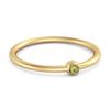 Peridot Round Minimalist Bezel Set Ring -925 Sterling Silver