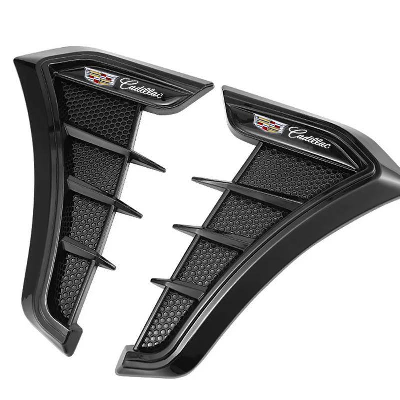 Carbon Fiber Black Car Fender Side Vents Air Flow Intake Hole Car Sticker Cover for Cadillac CTS CT5 CT6 XT5 XT6 STS XTS ATS SLS