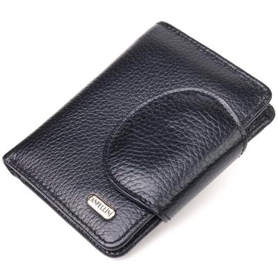 Convenient Small Women's Wallet Made of Genuine Leather CANPELLINI Wallet 21668 Black