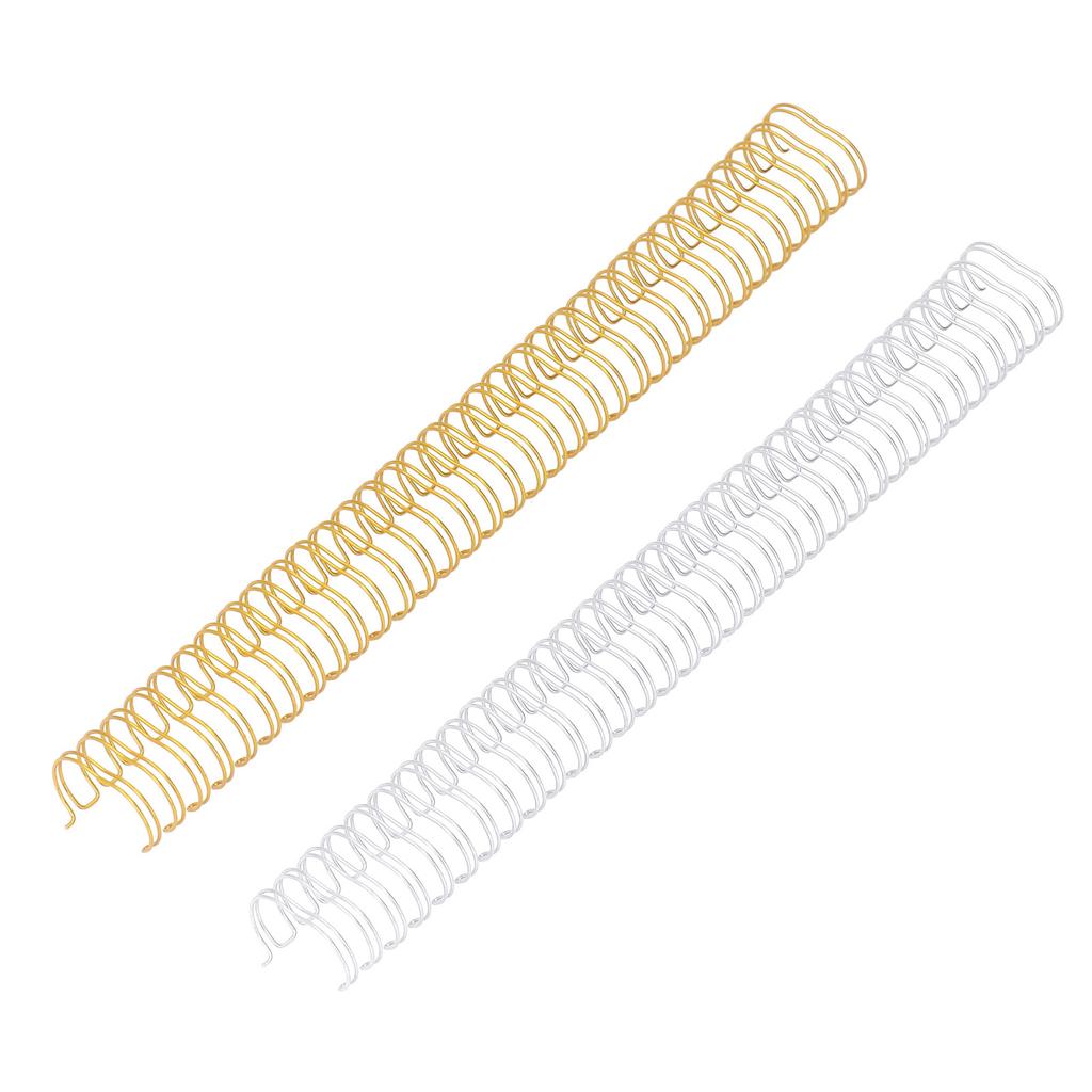 50 Balení Dvojitá Smyčka Drátěné Hřbety pro Kroužkovou Vazbu Velikost Papíru Kapacita 180 Listů Průměr Drátu 3/4 palce Drátěná Vazba