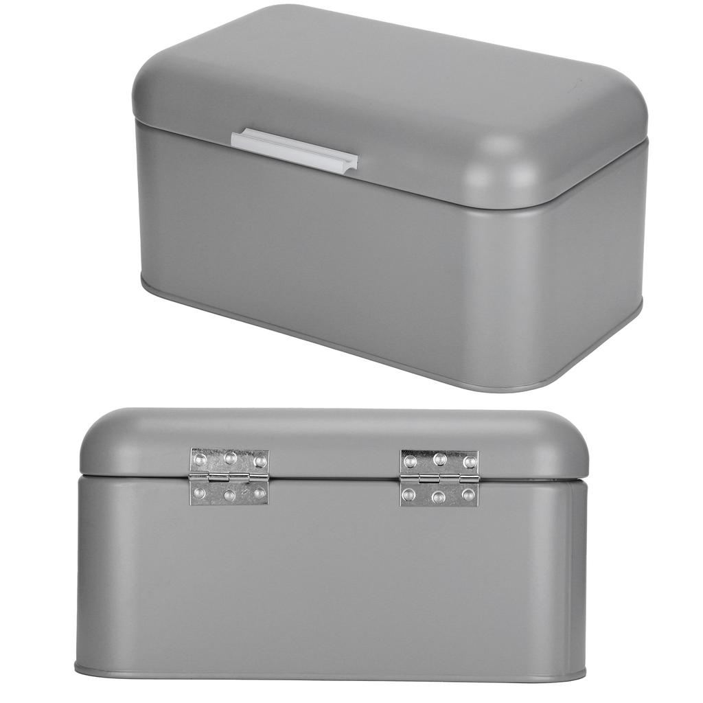Bread Storage Box Organizer Food Pastries Storage Container for Kitchen Bakery Gray