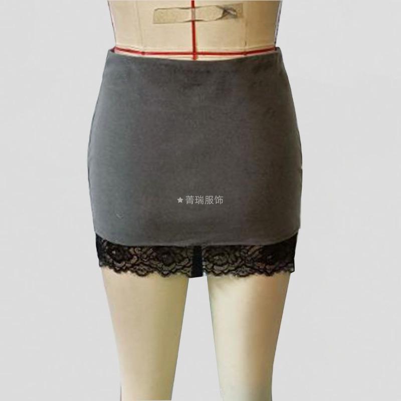 High Waist Lace Bag Hip Patchwork Fashion All-in-one Skirt