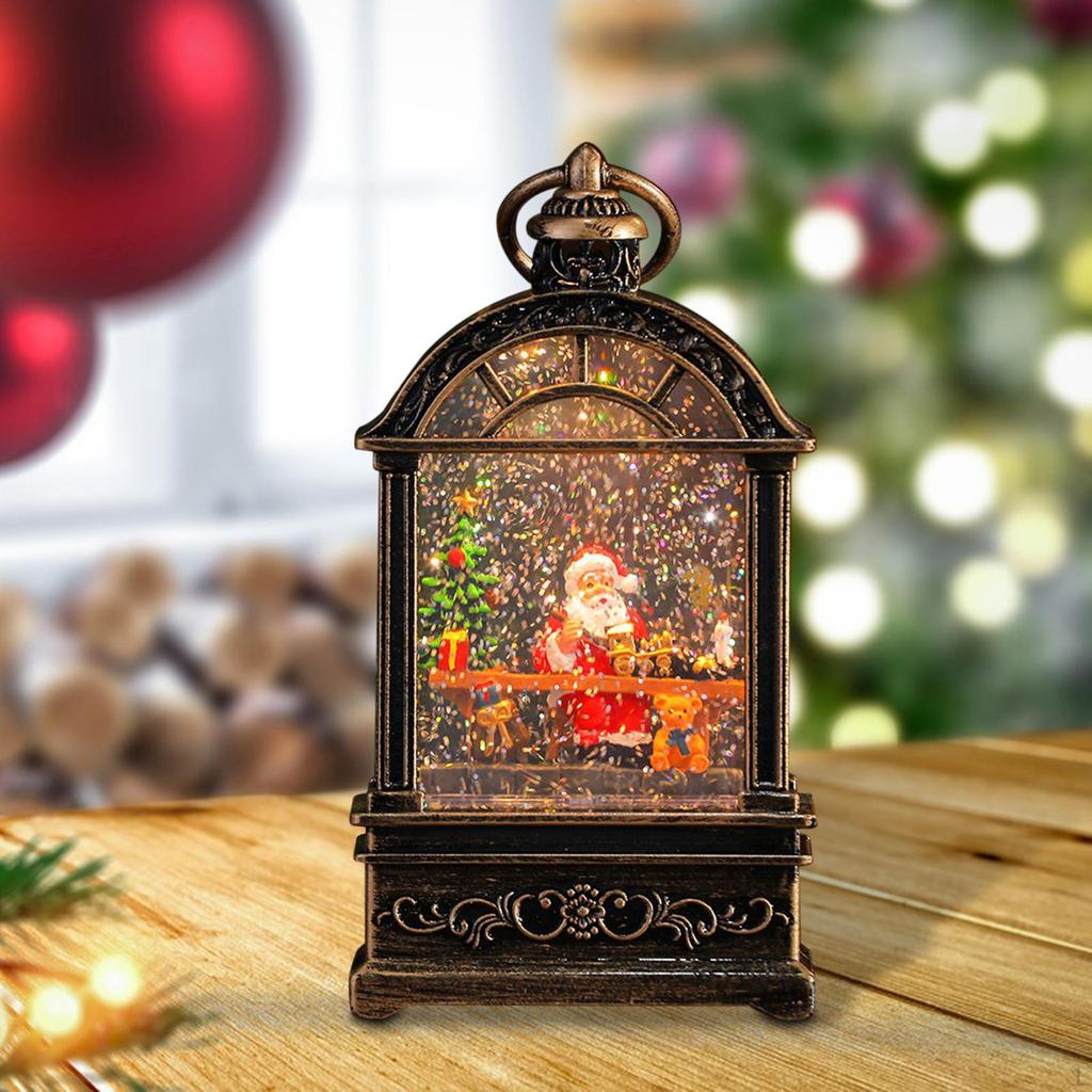 Christmas Lantern with Music, Snow Globe, Gift, Illuminated