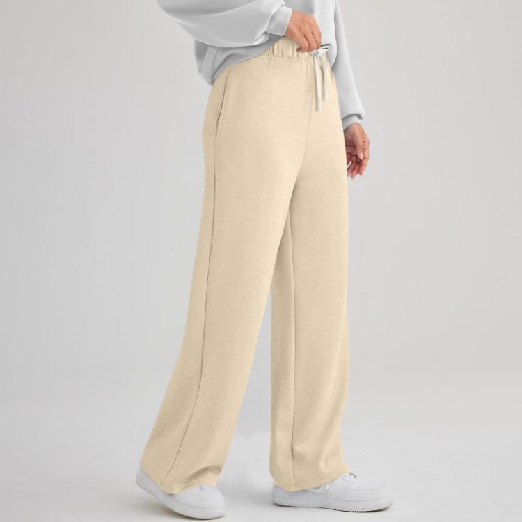Pantaloni Sportivi da Jogging Larghi a Gamba Dritta a Vita Alta da Donna per Donne