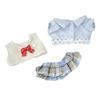 Blue Pink Doll Student Uniform 10cm Doll School Suit Doll Clothes  10cm Cotton Stuffed Doll
