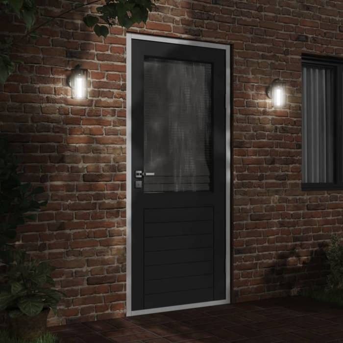 VidaXL Outdoor Wall Light Black Stainless Steel, Outdoor Wall Lighting, Garden Wall Lamp, Wall Sconce 4006258