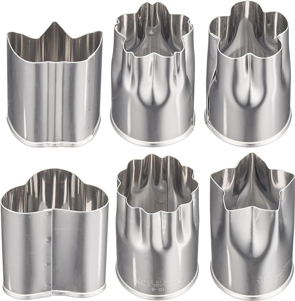 Shimotori Corporation Vegetable Cutting Set of Stainless Made in 131 Molds, Large, 6, 18-8 Steel, Japan,