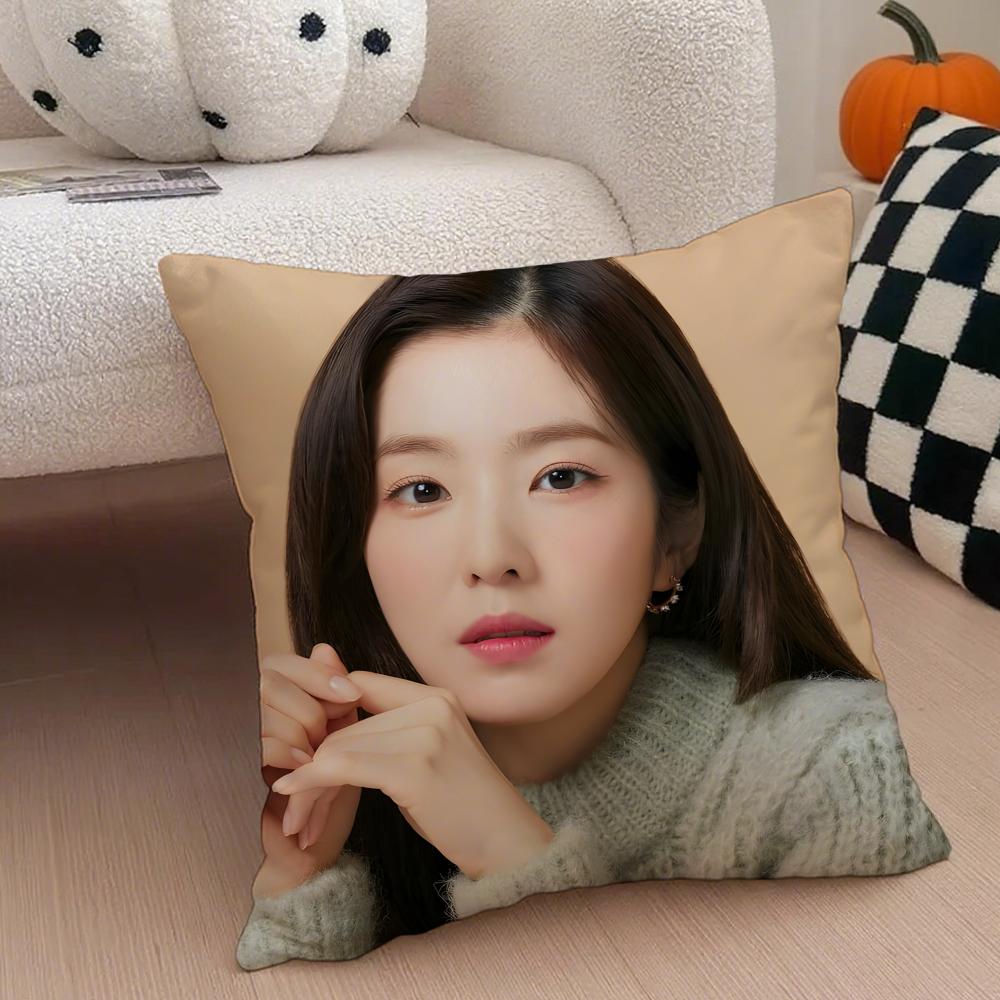 Elegant Korean Beautiful Singer IIrene Cushion Cover Throw Pillow Cover Hidden Button Durable Polyester Chair Cushion