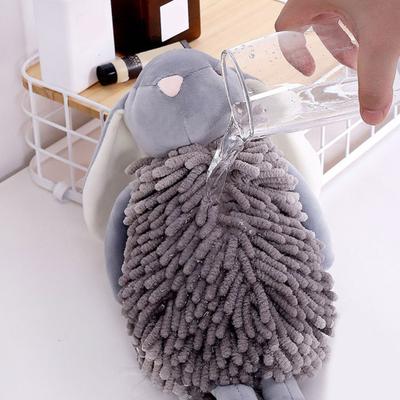 Yousheng Chenille Hand Towel Soft Velvet Absorbent Towel Bathroom Three-dimensional Bunny Shape Quick Drying Hand Towel