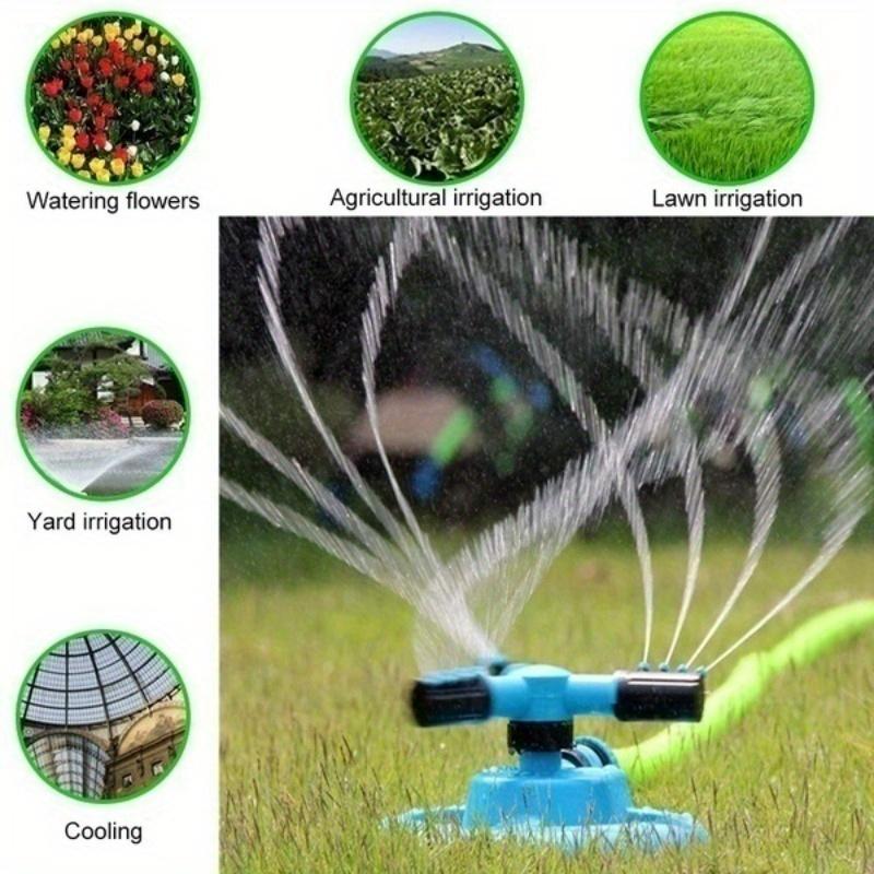 Pulverizator profesional automat pentru grădină, aspersor pentru irigare gazon, nou sistem portabil de udare rotativ la 360°